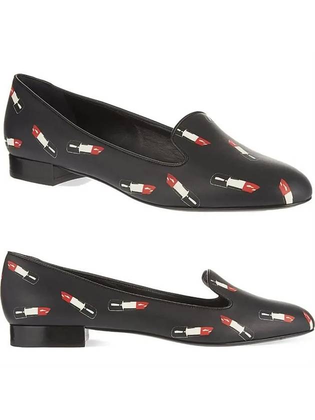Luxury Saint Laurent Trending 2025 Lipstick Round Toe Flats Black