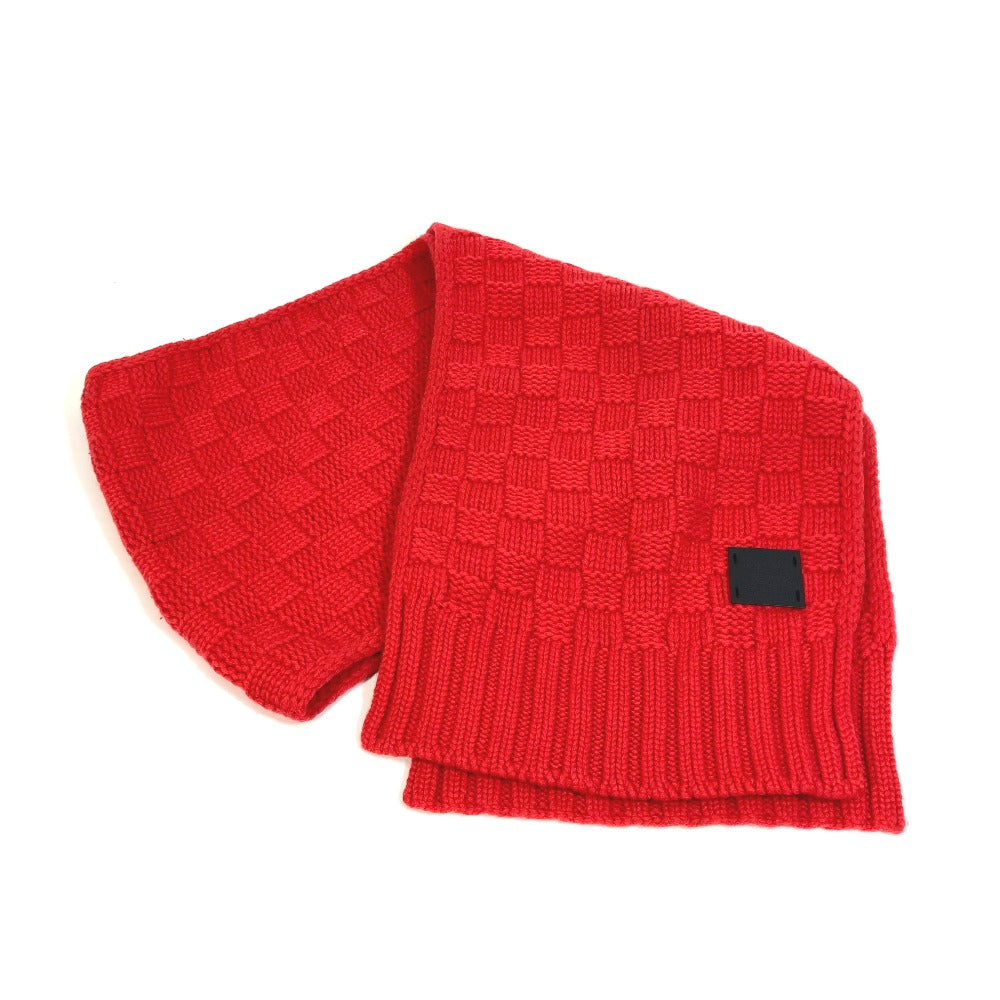 LOUIS VUITTON Scarf cashmere Red Damier Escharp Helsinki scarf mens