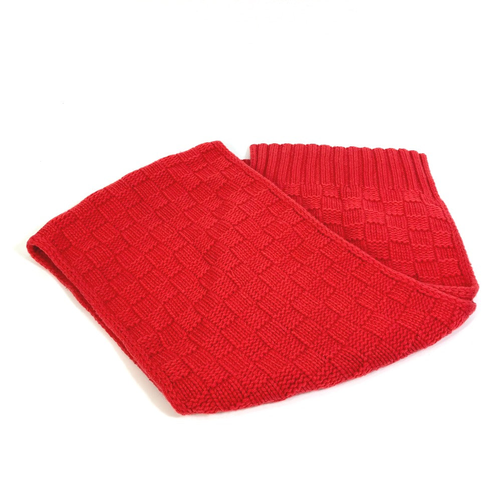 LOUIS VUITTON Scarf cashmere Red Damier Escharp Helsinki scarf mens