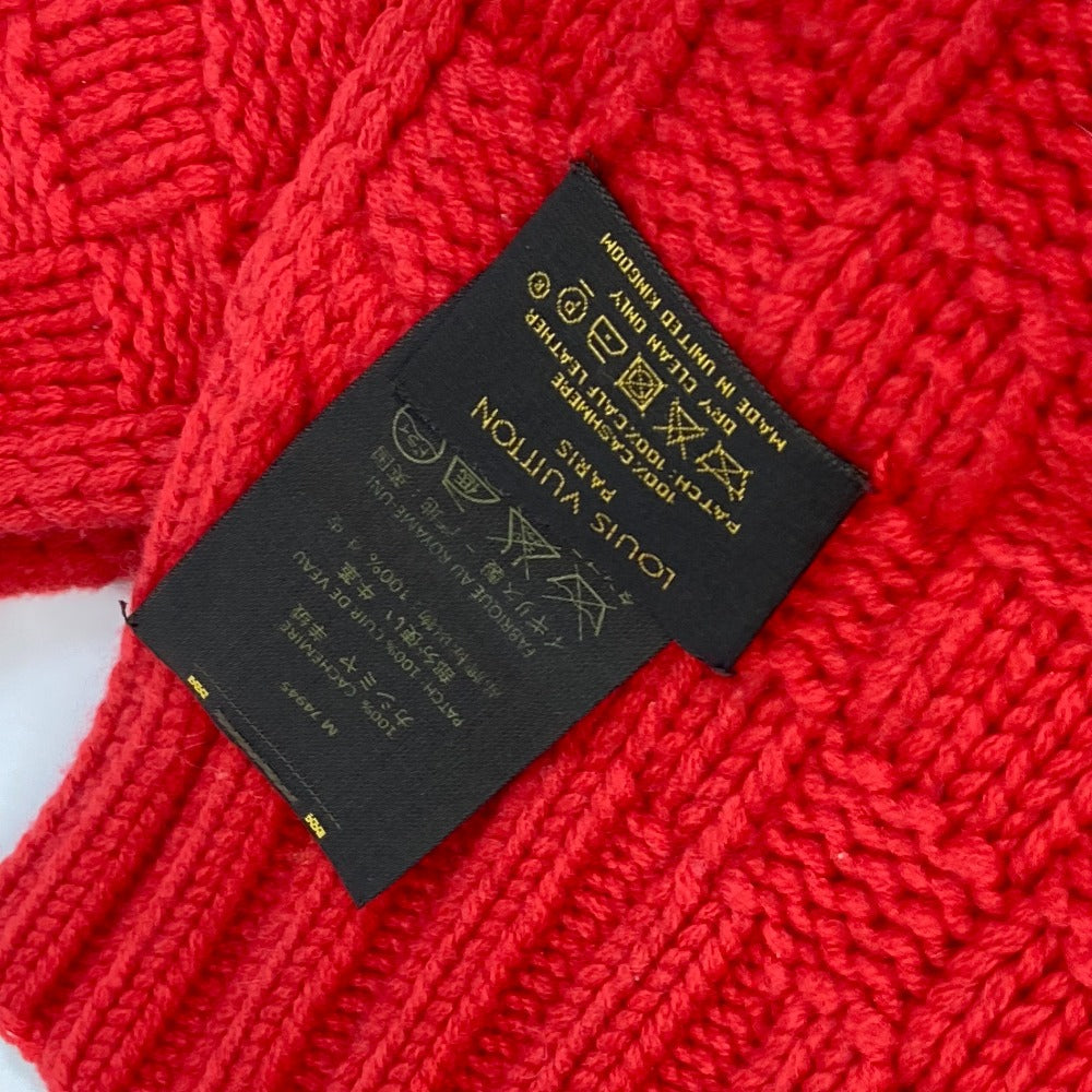 LOUIS VUITTON Scarf cashmere Red Damier Escharp Helsinki scarf mens