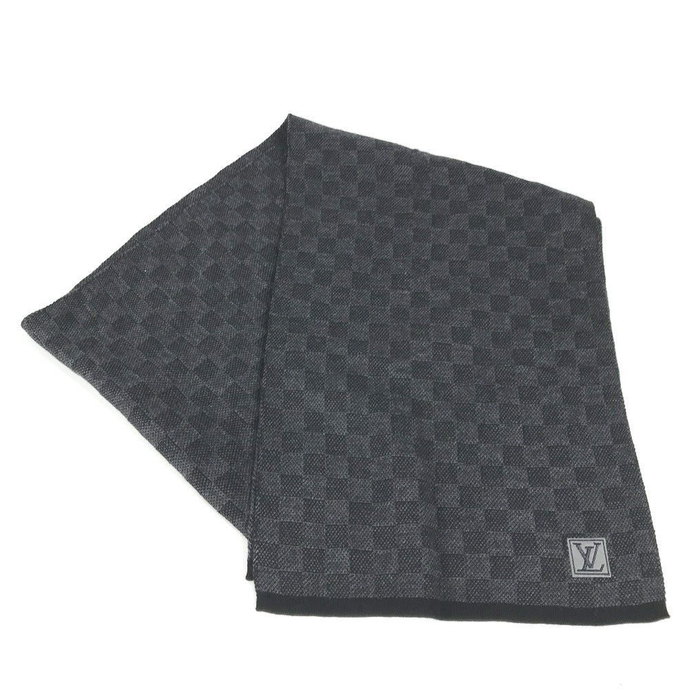LOUIS VUITTON Scarf M70028 wool black Damier Grafitte Escalp Petit Damier unisex(Unisex)