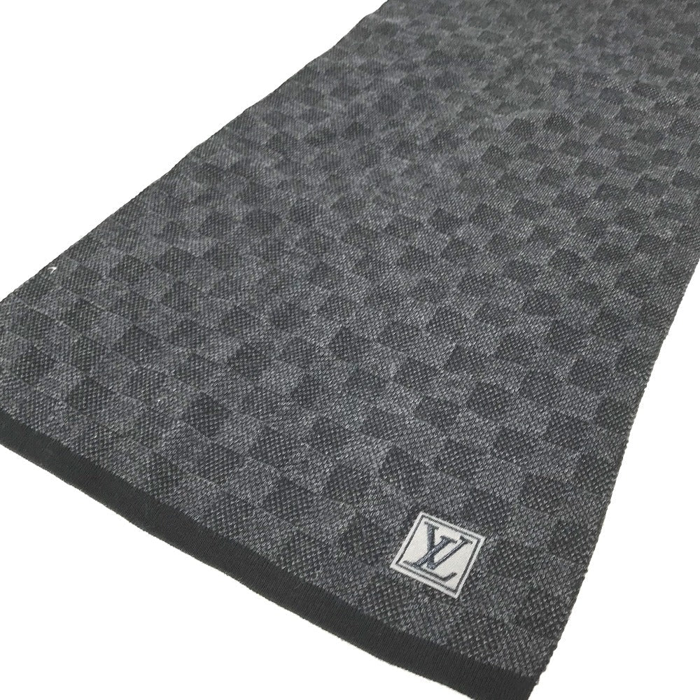 LOUIS VUITTON Scarf M70028 wool black Damier Grafitte Escalp Petit Damier unisex(Unisex)