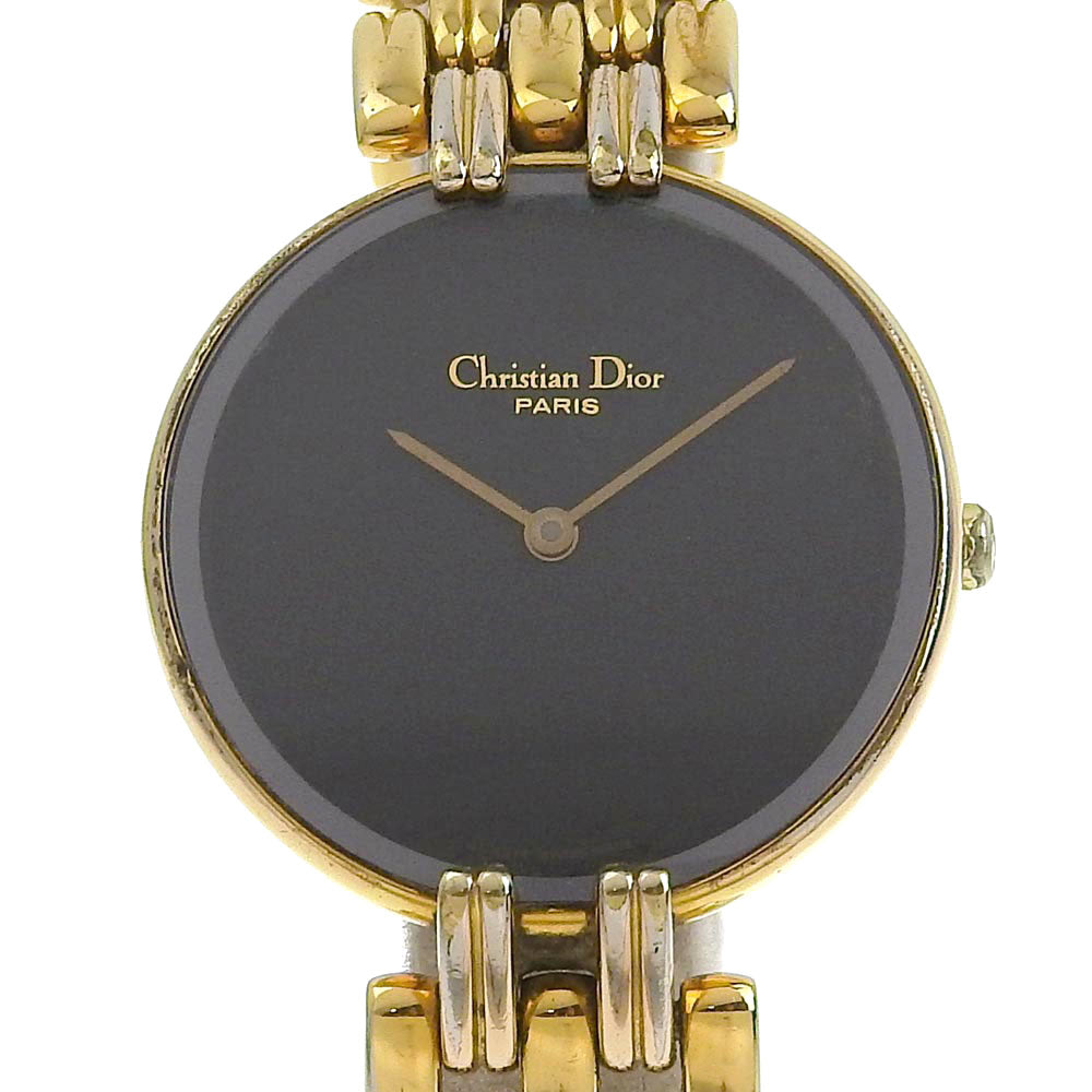 Christian Dior Watches Quartz 46.154.3 Plated Gold black Bagira black dial Women
