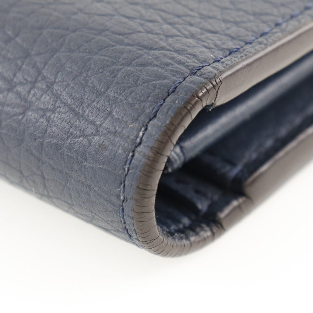 LOUIS VUITTON Long Wallet Purse M58818 Taurillon Clemence Navy blue Parnasea Portefeuille Blaza mens