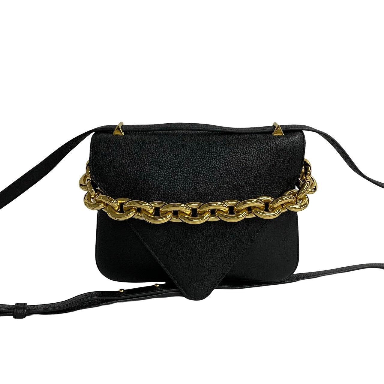 BOTTEGAVENETA Shoulder Bag leather black Mounting Envelope Women