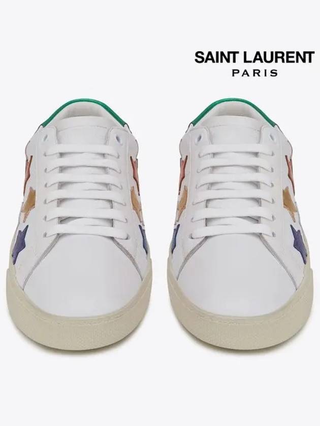 Luxury Saint Laurent Trending 2025 Women's California Multimetal Star Low Top Sneakers White