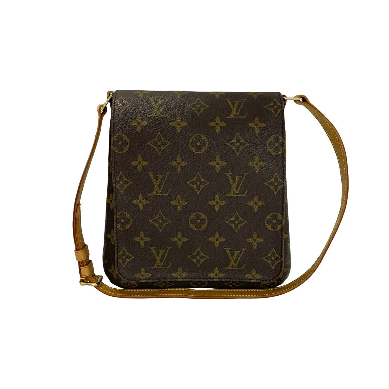 LOUIS VUITTON Shoulder Bag M51387 Leather, PVC Brown Monogram Musette Salsa mens(Unisex)