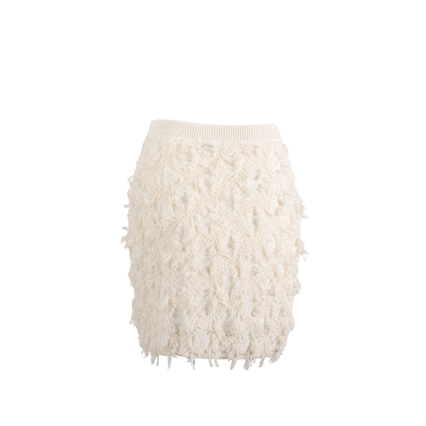 Chanel Size 36 21S No.5 Button Skirt Cotton/True Hemp/Polyamide Ecru LGHW