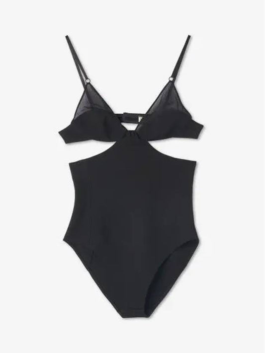 Luxury Saint Laurent Trending 2025 Cut Out Body Suit Black