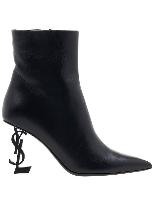 Luxury Saint Laurent Trending 2025 Opyum Ankle Middle Boots Heel Black