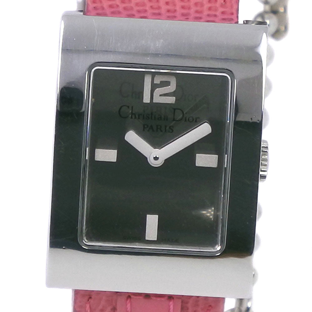 Dior Watches Quartz D78-109 Stainless Steel , Leather pink Maris Silver dial Women