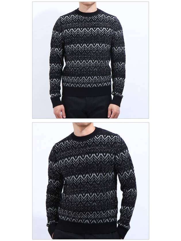 Luxury Saint Laurent Trending 2025 Striped Pattern Wool Knit Top