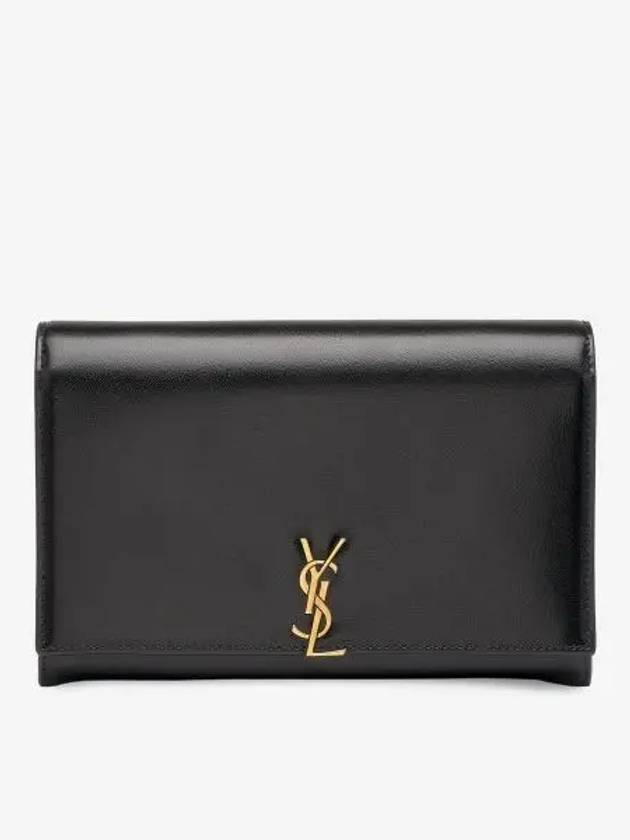 Luxury Saint Laurent Trending 2025 Monogram Chain Glossy Leather Shoulder Bag Black