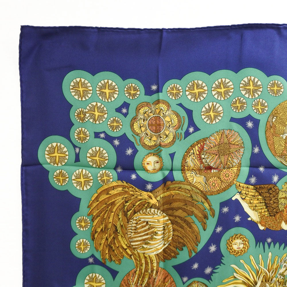 HERMES scarf silk Blue Carre90 Women