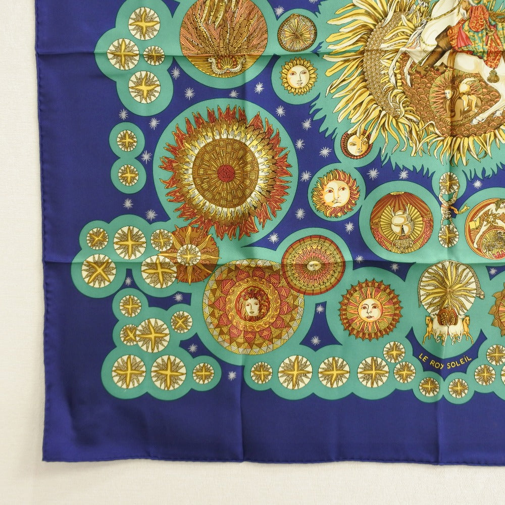HERMES scarf silk Blue Carre90 Women