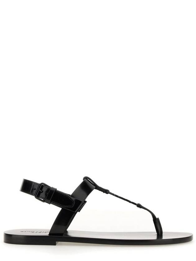Luxury Saint Laurent Trending 2025 Cassandre Flip Flops Black