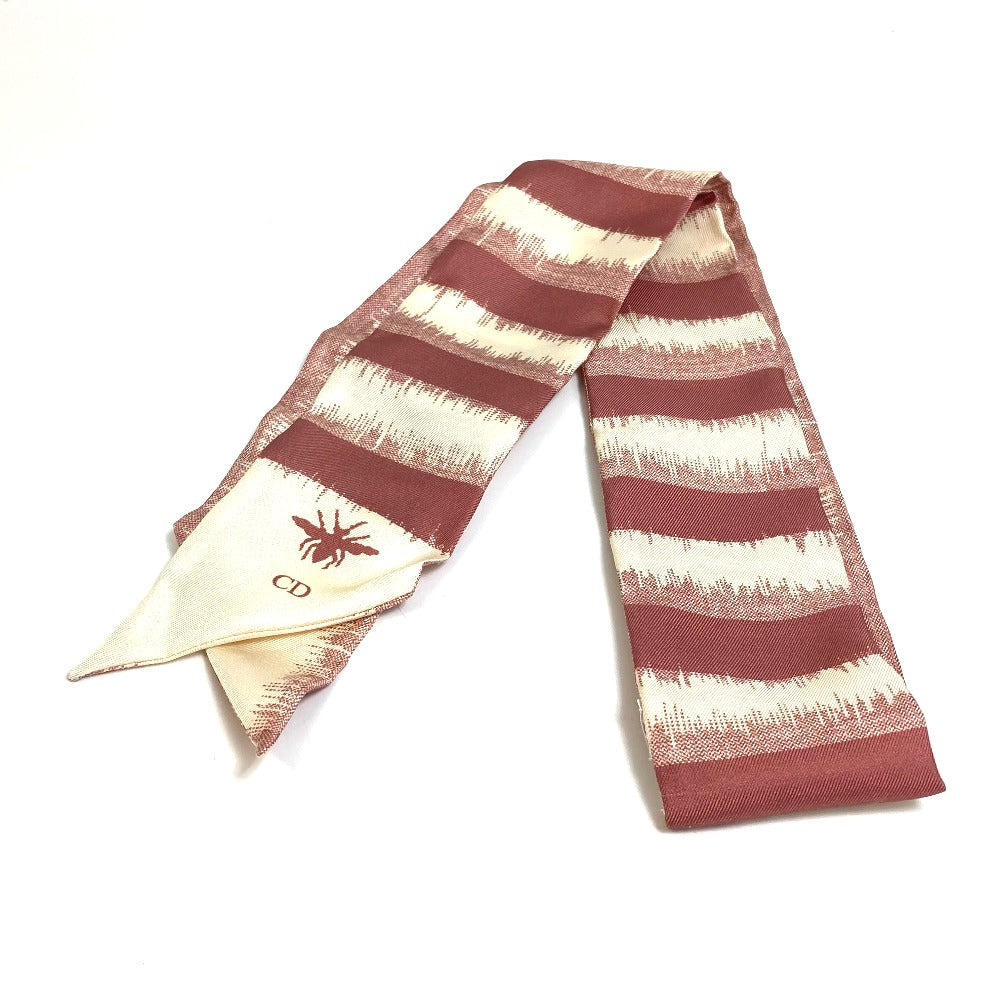 Dior scarf silk beige x dusty pink logo mitsa Women
