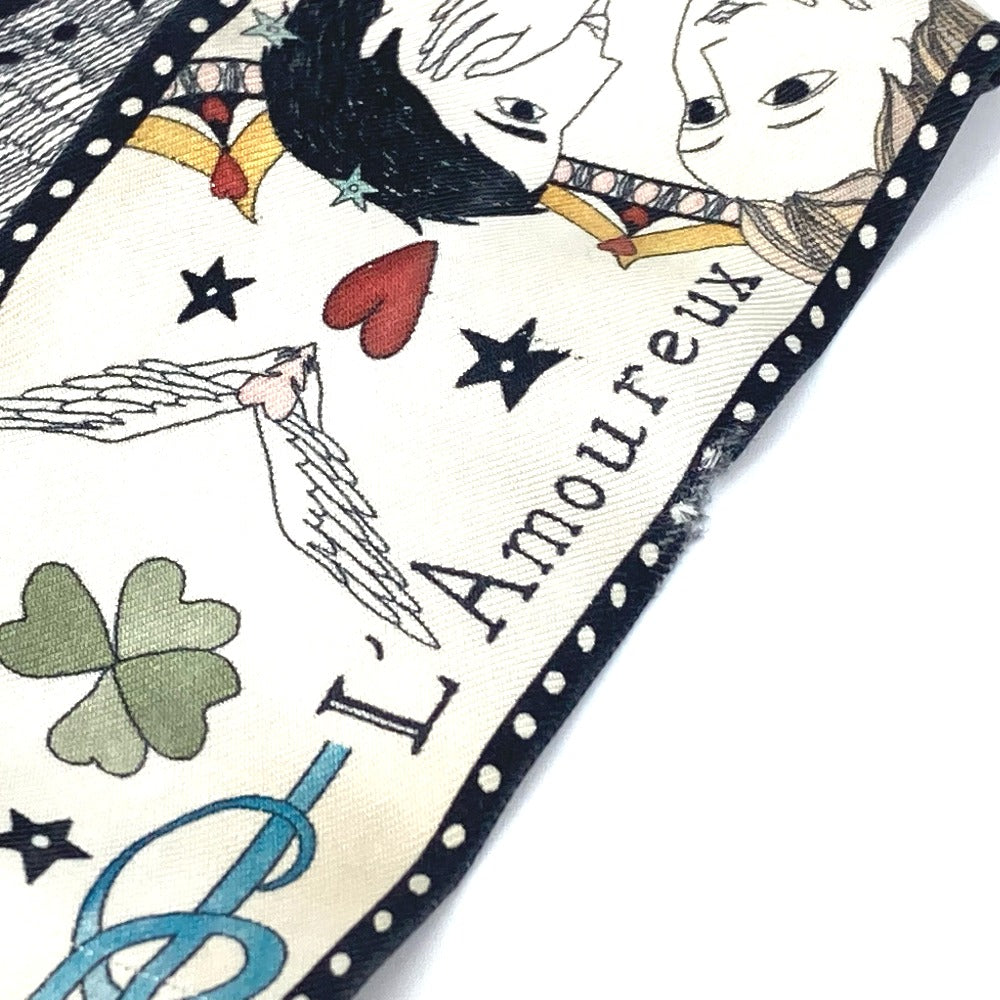 Dior scarf silk multicolor Heart Pattern Mitsua Women