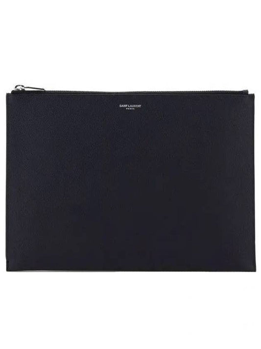 Luxury Saint Laurent Trending 2025 Classic Tablet Clutch Bag Black