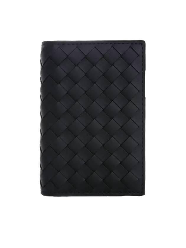 Luxury Bottega Veneta Intrecciato Card Wallet Black