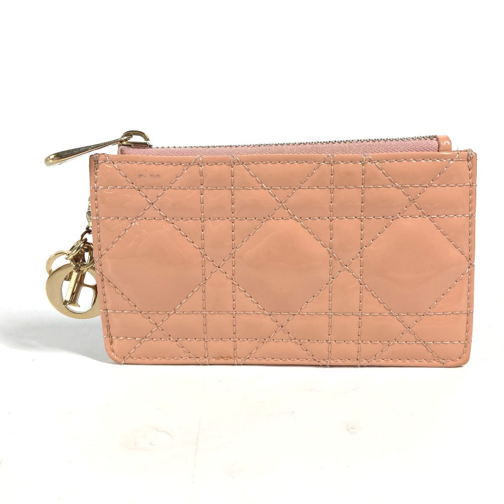 Dior Coin case enamel Pink type Lady Dior LADYDIOR Canage Women