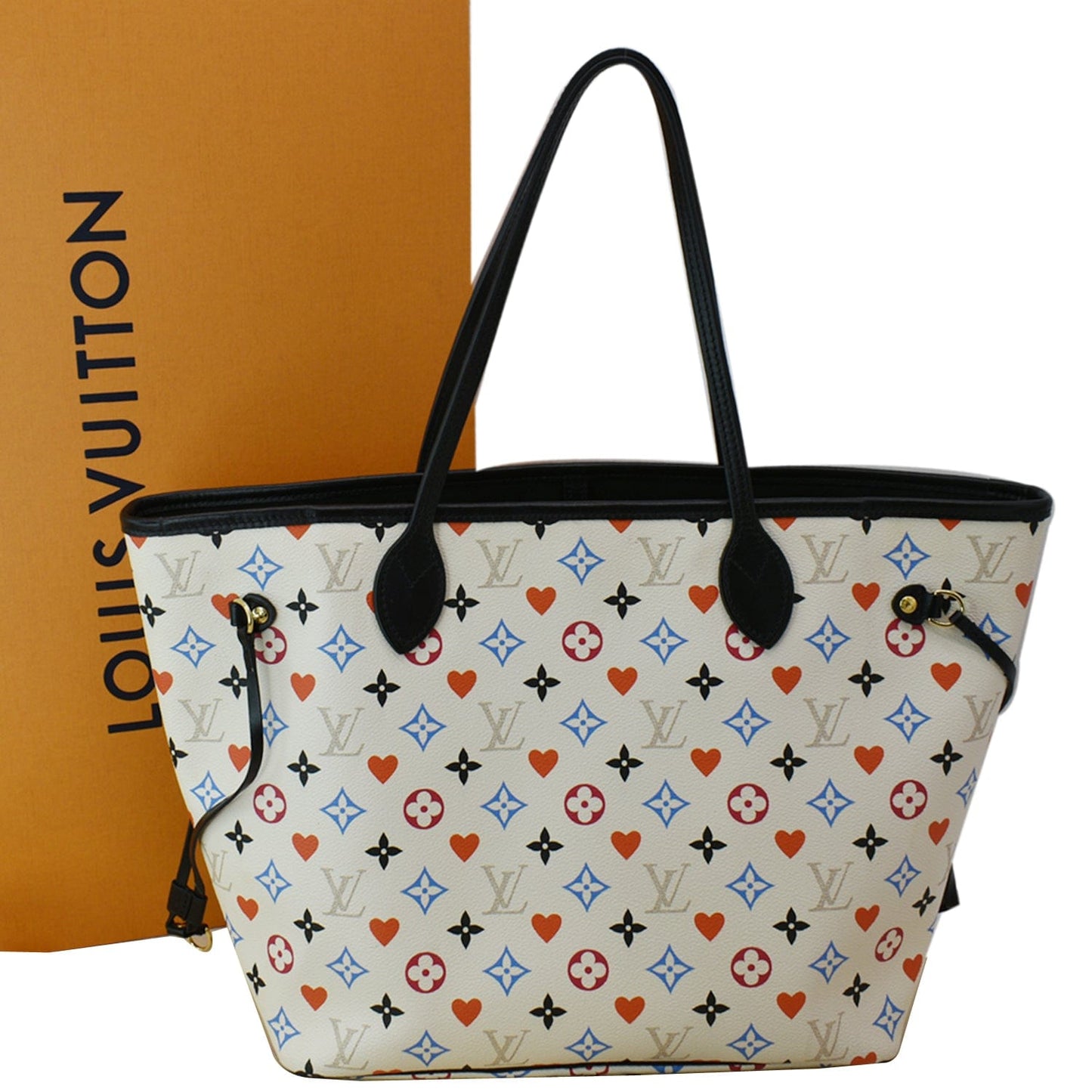 LOUIS VUITTON Game On Neverfull Monogram Canvas Shoulder Bag White