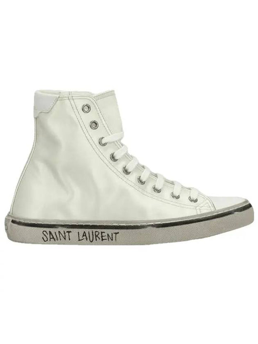 Luxury Saint Laurent Trending 2025 Malibu High Top Sneakers White
