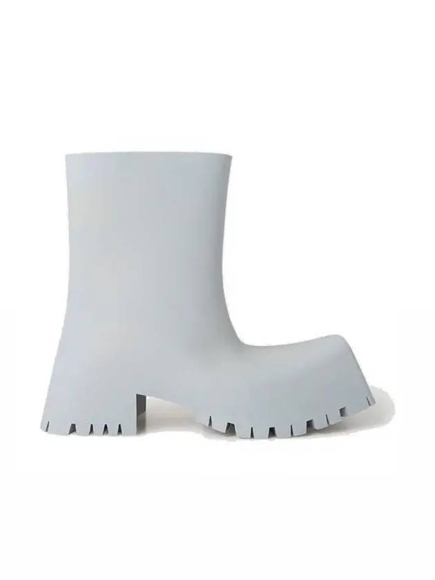 Luxury Balenciaga Trending 2025 Square Toe Rubber Rain Boots Grey