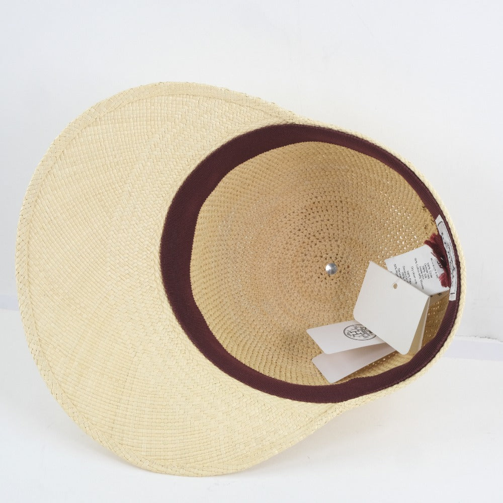 HERMES Other hats 191028N 1858 straw beige Straw hat Women 58