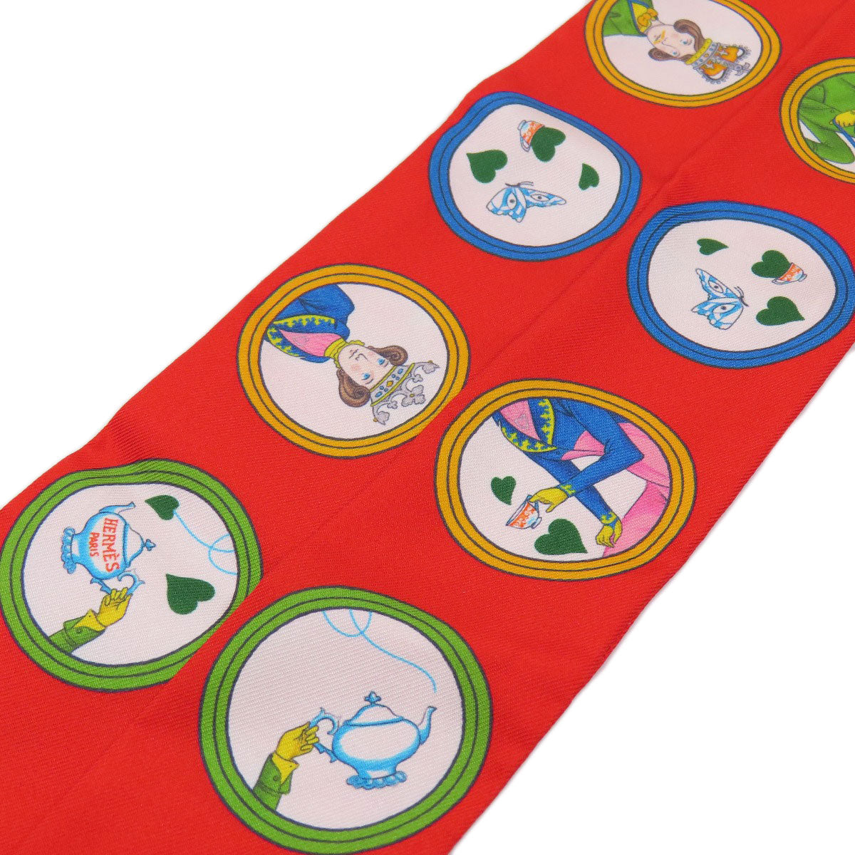 HERMES scarf silk Red Twilly Women