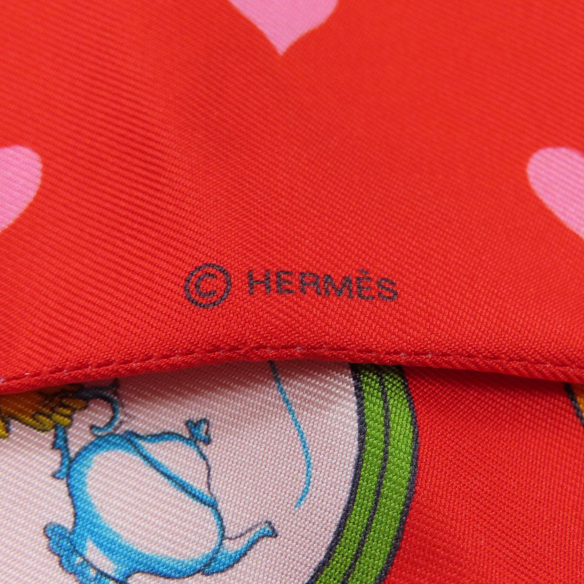 HERMES scarf silk Red Twilly Women