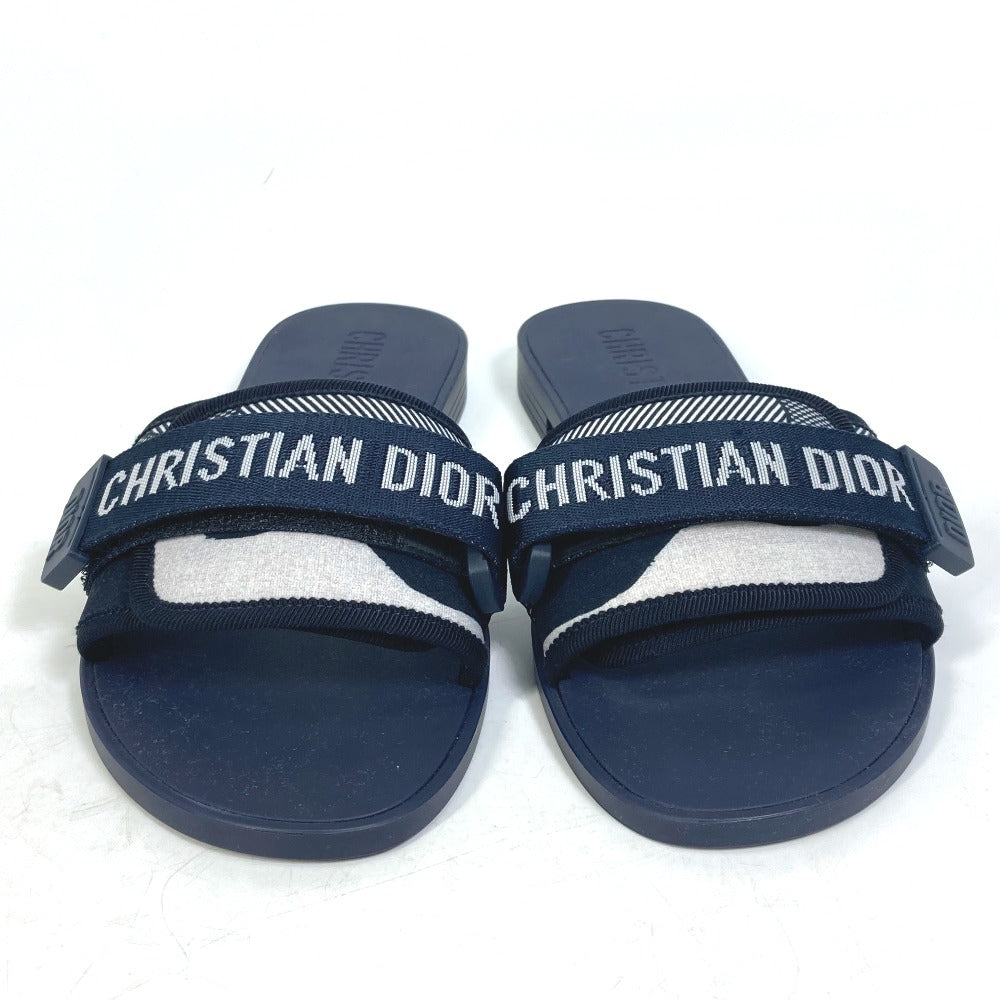 Dior Sandals KCQ431CNTS85B rubber Navy Flat logo DIOREVOLUTION Women 35