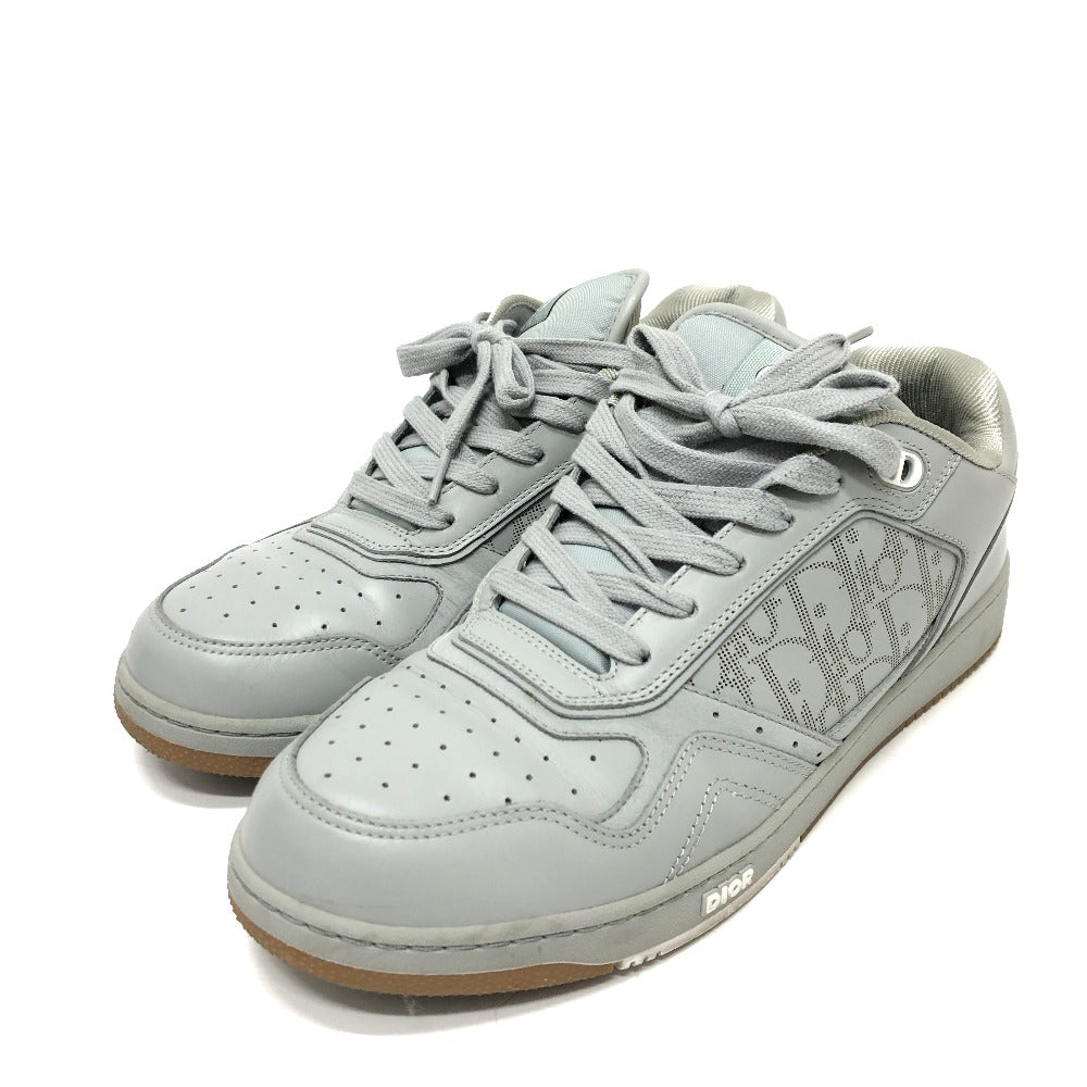 Dior sneakers 3SN242 leather gray Trotter Punching mens 44