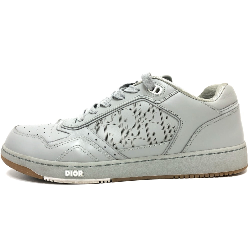 Dior sneakers 3SN242 leather gray Trotter Punching mens 44