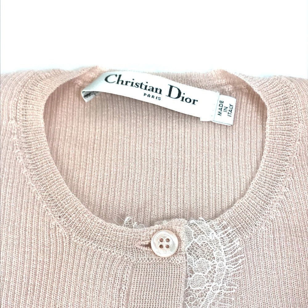 Dior cardigan Cashmere, Silk pink Lace Knit Women I 40
