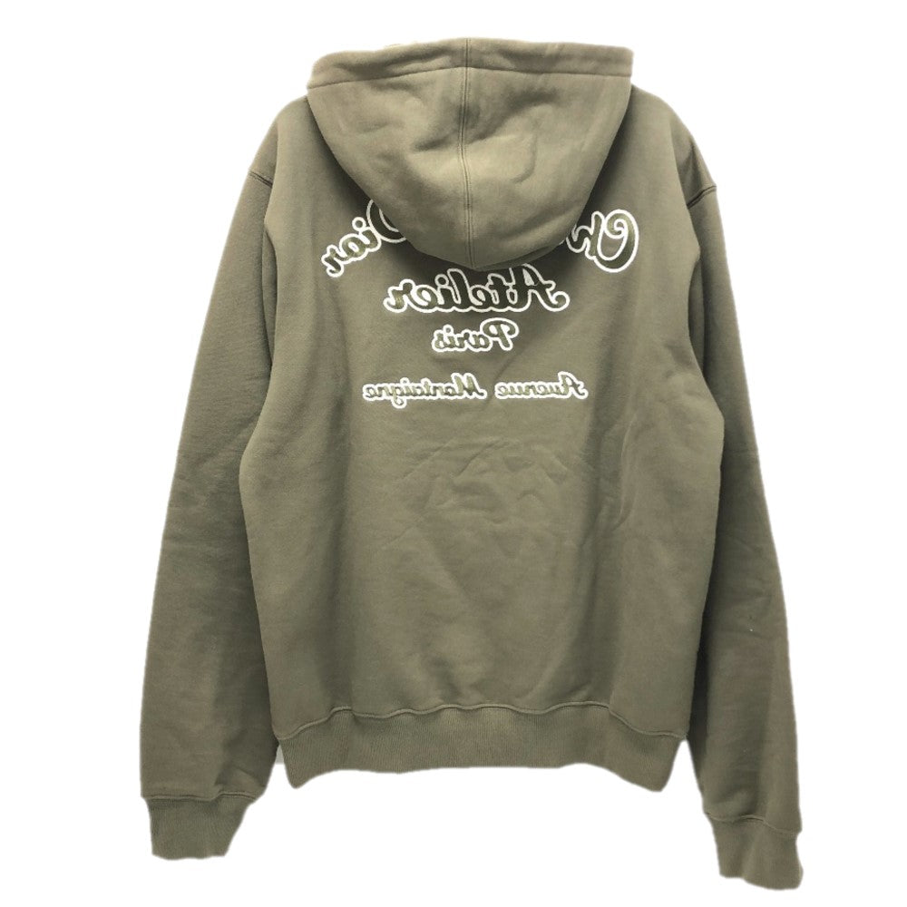 Dior Hoodie 293J698 cotton khaki long sleeve tops apparel Atelier Paris embroidered hoodie mens XXL