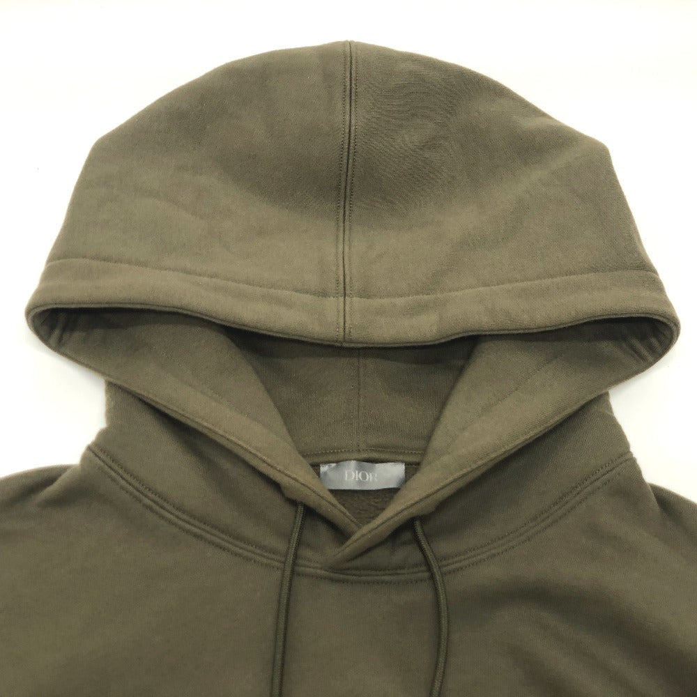 Dior Hoodie 293J698 cotton khaki long sleeve tops apparel Atelier Paris embroidered hoodie mens XXL