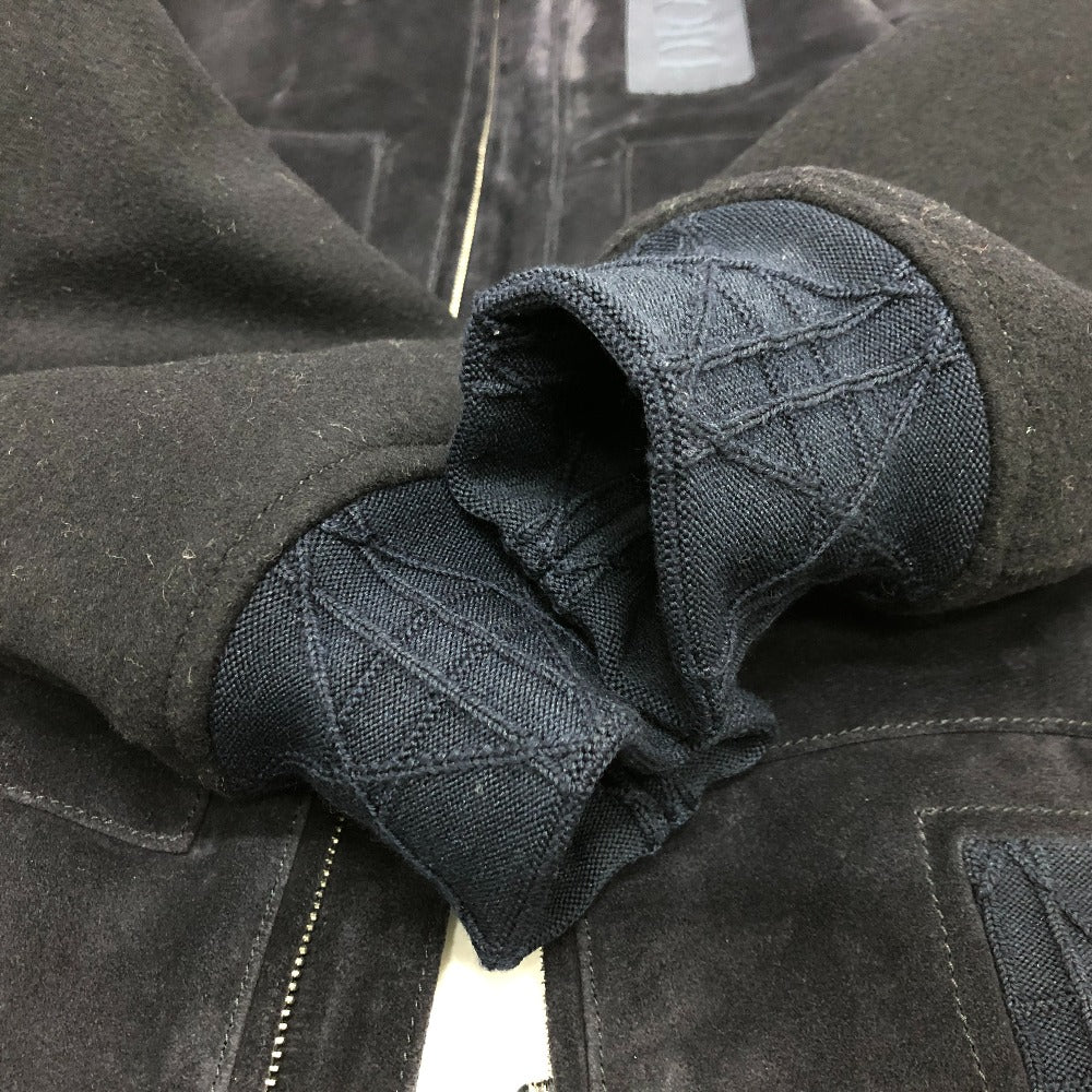Dior Jacket 383L419A0686 Suede / leather Navy 23AW Tape Logo Suede mens 48