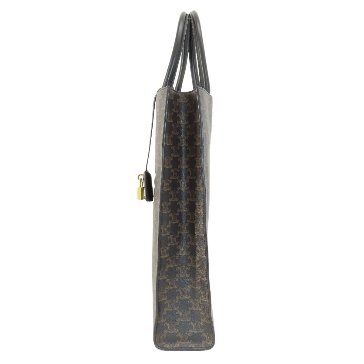 CELINE Tote Bag PVC Brown Bar Tikal Hippo Triomphe Women