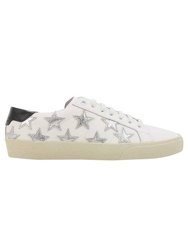 Luxury Saint Laurent Trending 2025 Star Patch Low Top Sneakers Black White