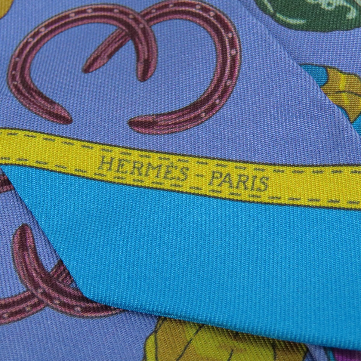 HERMES scarf silk blue Twilly Women