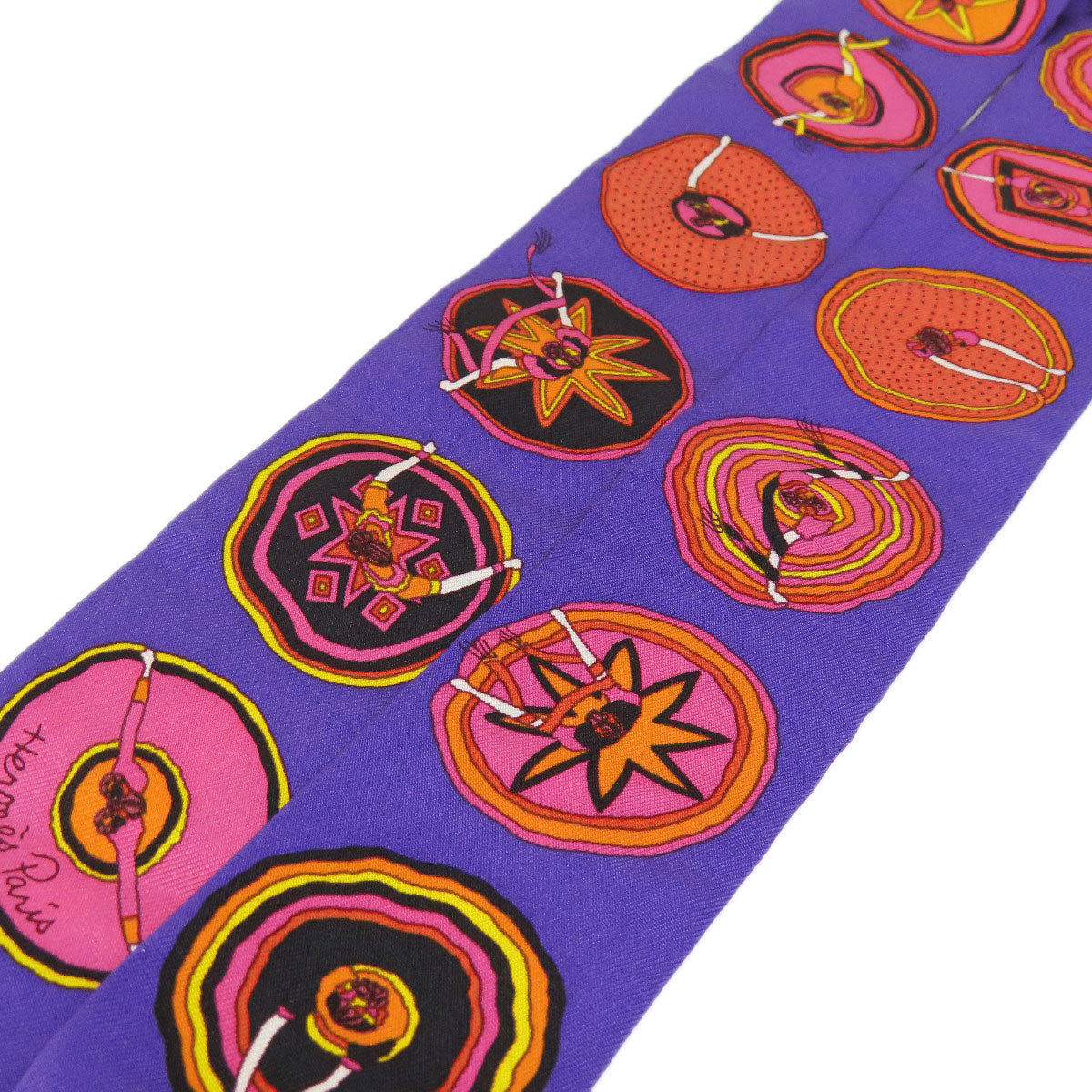 HERMES scarf silk purple Twilly Women