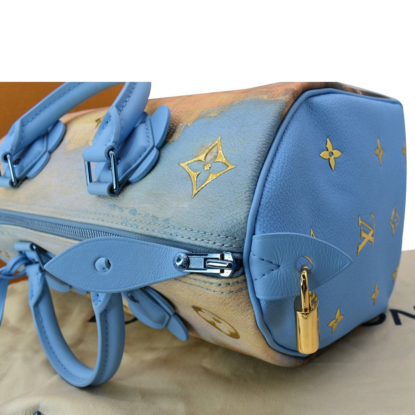 LOUIS VUITTON Jeff Koons Turner Speedy 30 Printed Canvas Satchel Bag Multicolor