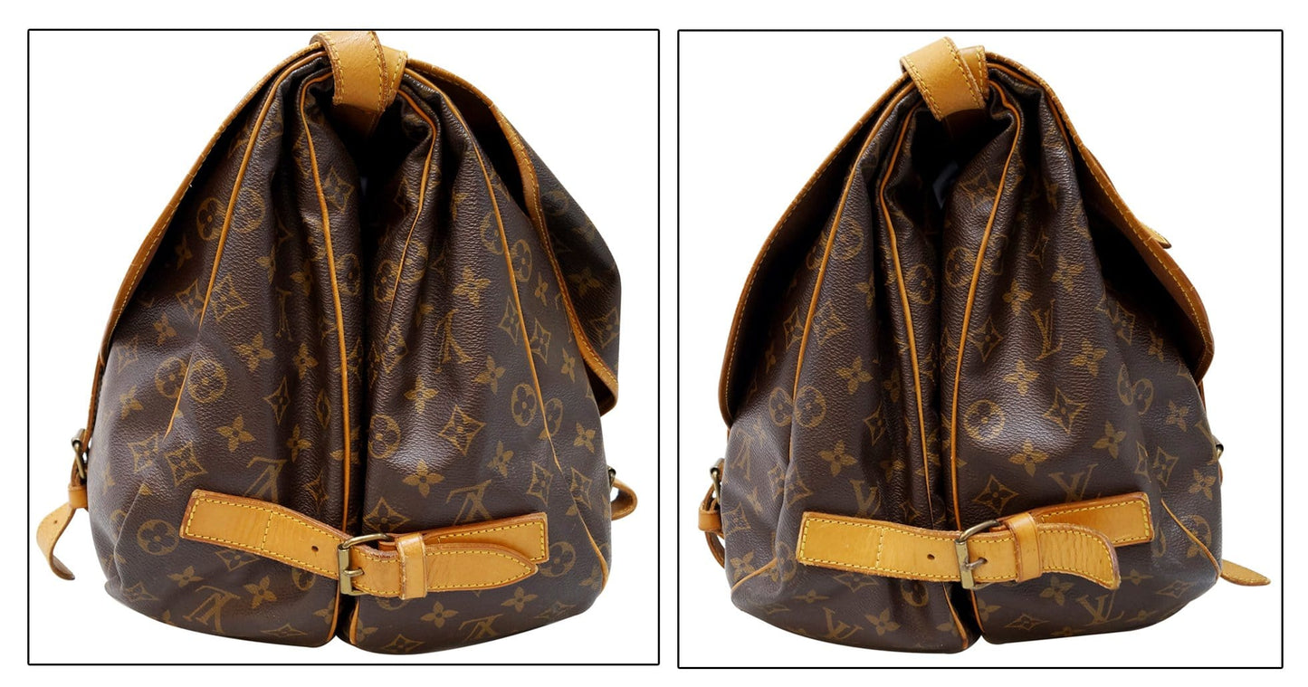 LOUIS VUITTON Monogram Canvas Saumur 43 Shoulder Bag