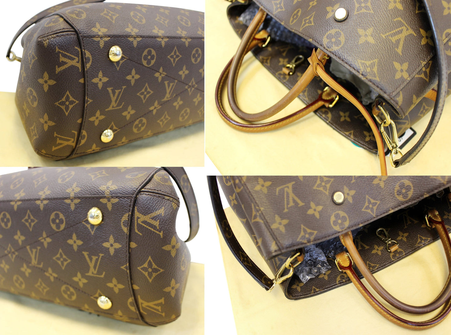 LOUIS VUITTON Monogram Canvas Montaigne GM Shoulder Handbag