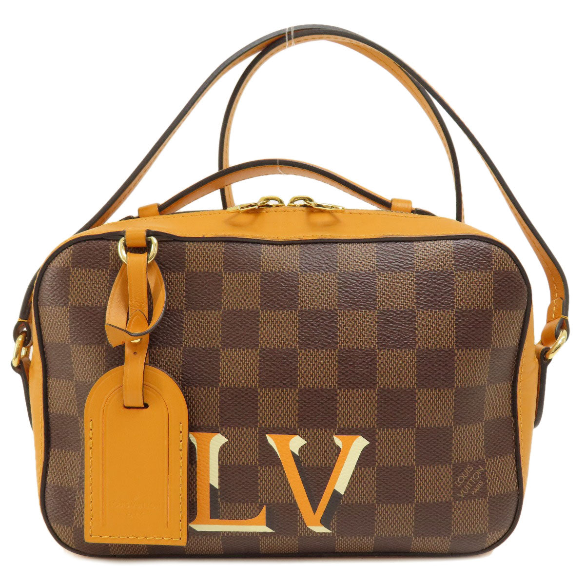 LOUIS VUITTON Shoulder Bag N40178 Damier canvas Brown Santa Monica Saffron Damier Ebene Women