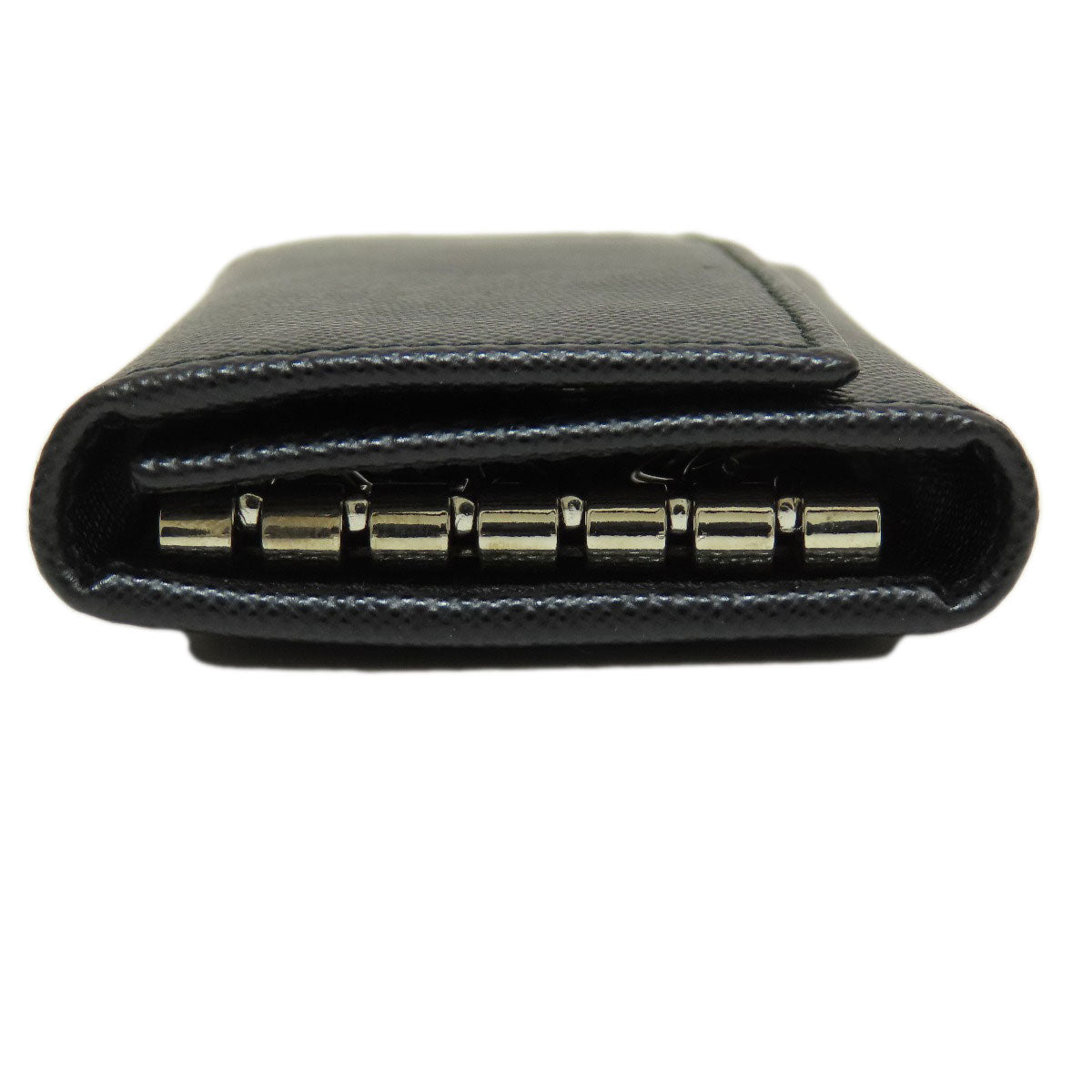 PRADA Key case Key holder  2M0223 leather black Logo engraving mens(Unisex)