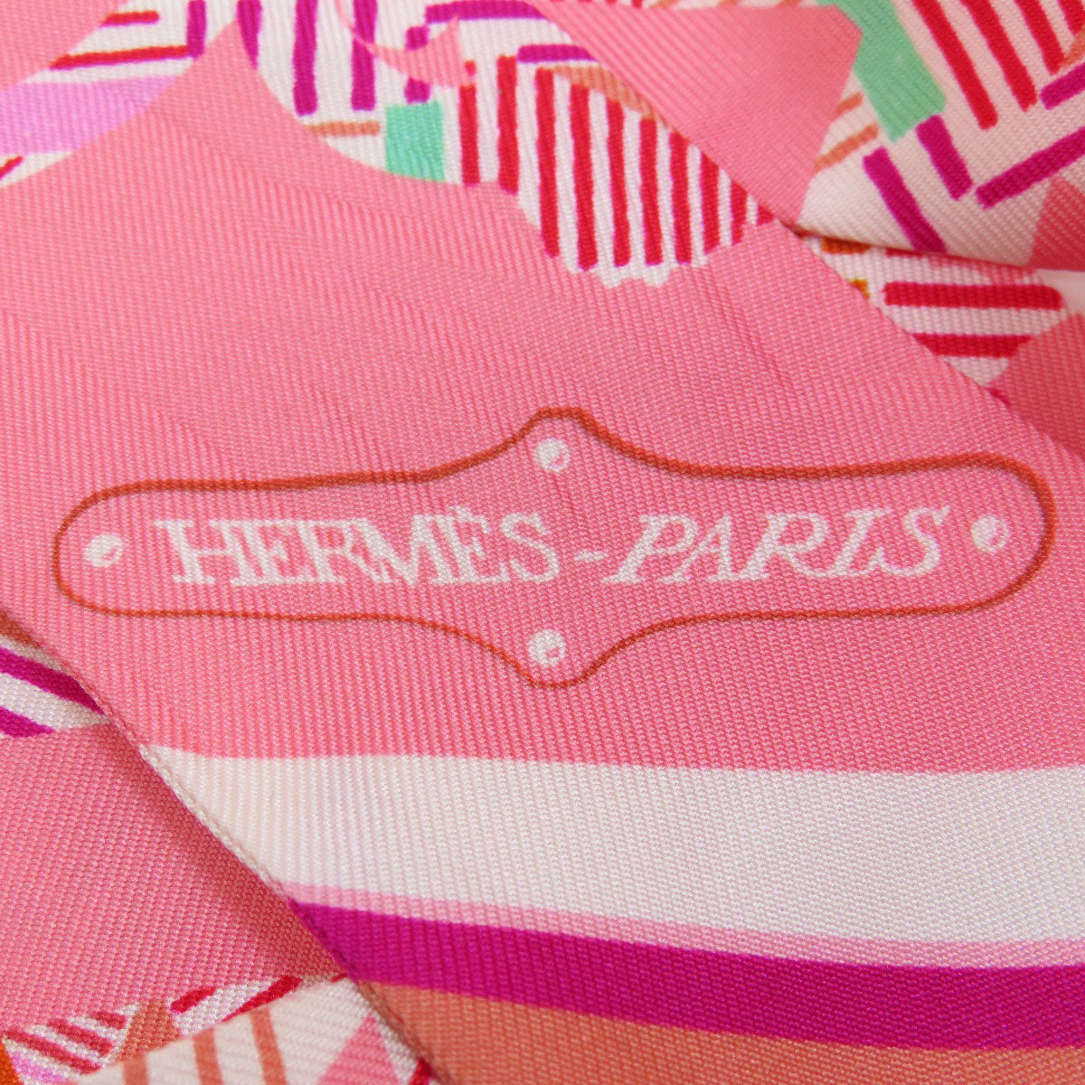 HERMES scarf silk pink Twilly Women