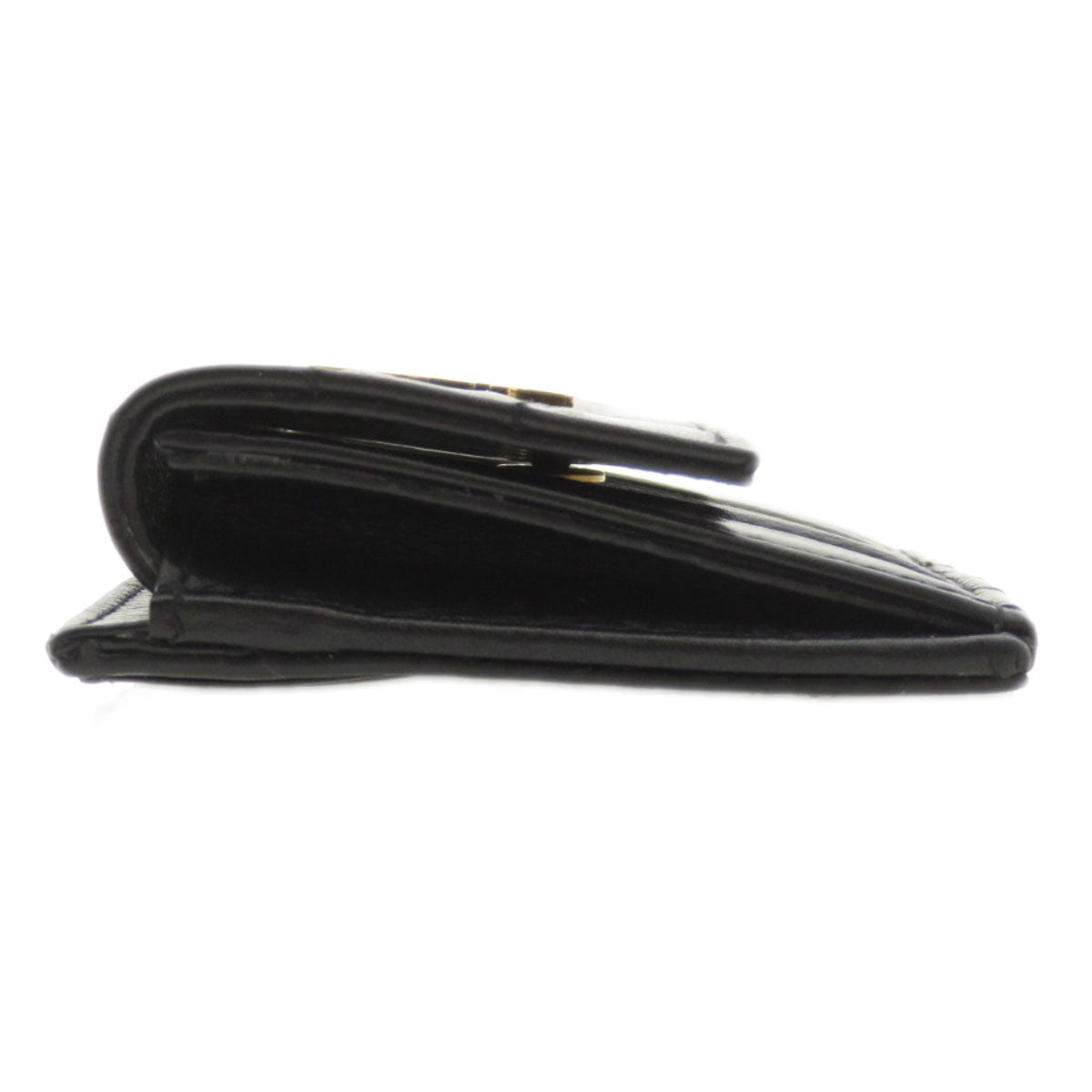 SAINT LAURENT Coin case Calfskin black Logo motif Women