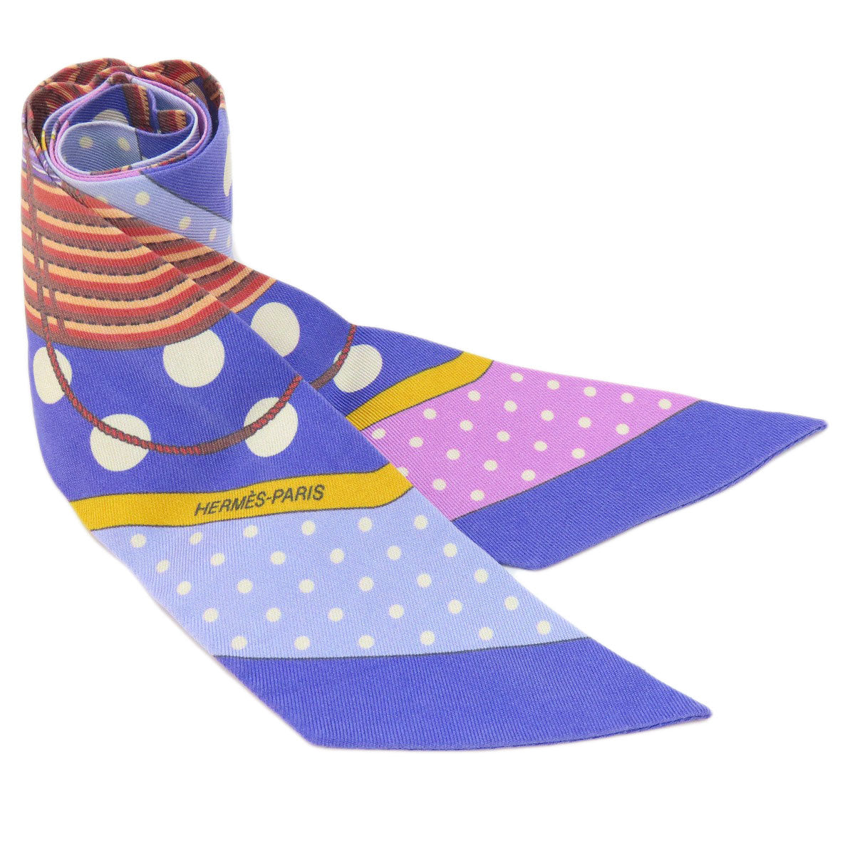HERMES scarf silk purple Twilly Women